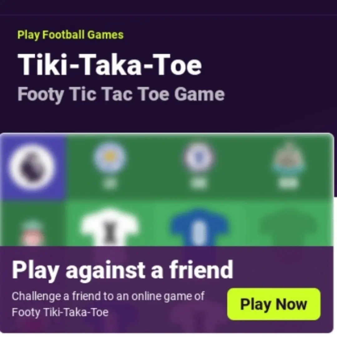 Footy Tic Tac Toe